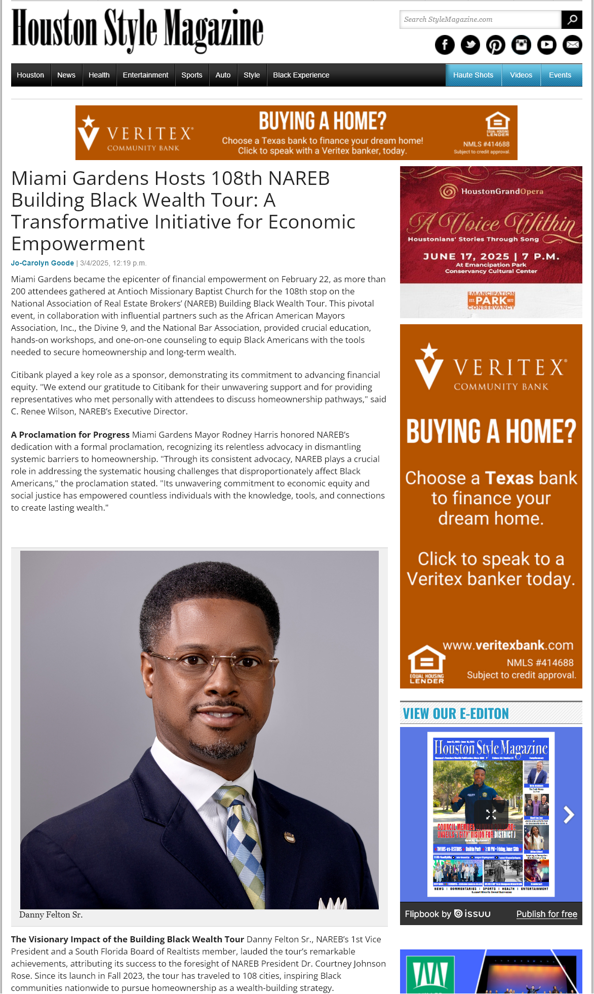 Miami Gardens Hosts 108th NAREB Building Black Wealth Tour: A Transformative Initiative for Economic Empowerment